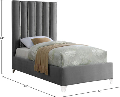 Enzo - Bed, Queen, Dark Gray