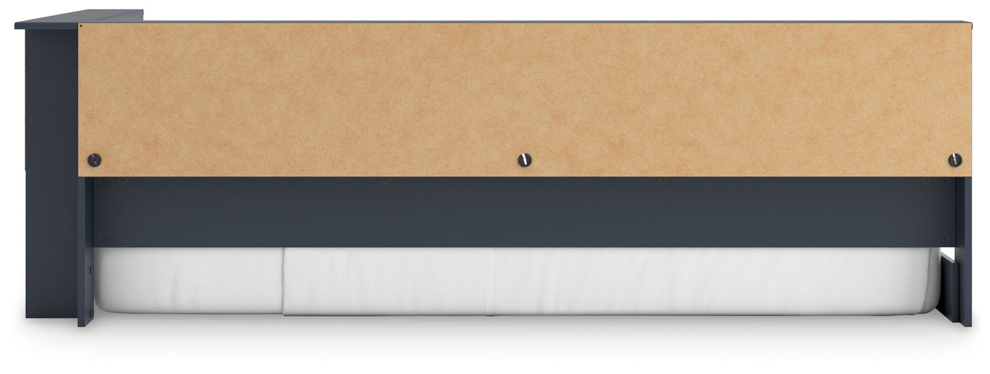 Simmenfort - Bookcase Storage Bed, Twin, Blue