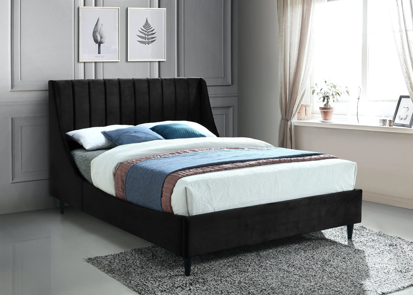 Eva - Velvet Bed, Twin, Green