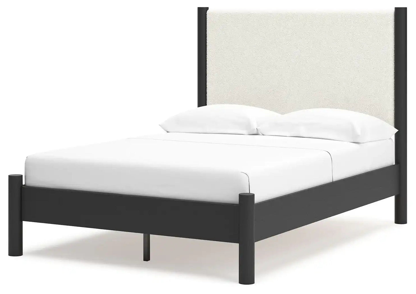 Cadmori - Upholstered Panel Bed, Queen, Beige