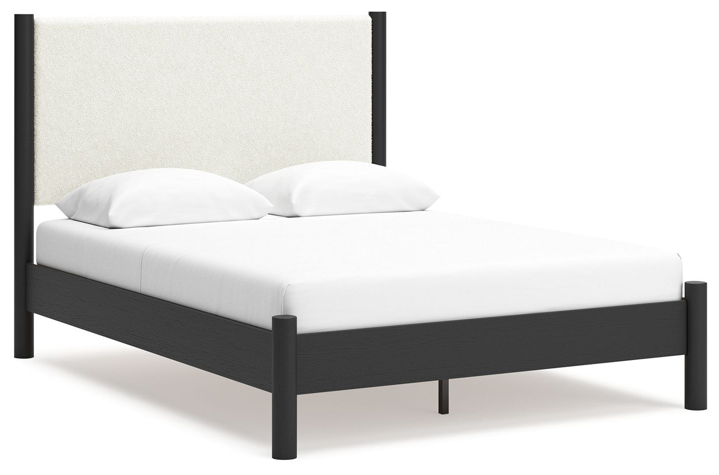 Cadmori - Upholstered Panel Bed, Queen, Beige