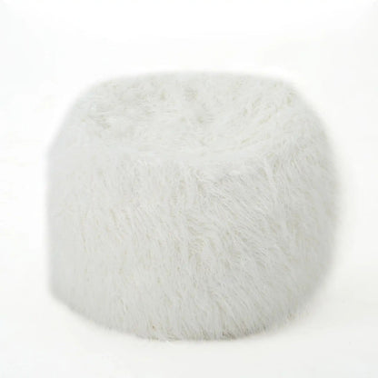 Mahin - Rounded 5 Foot Bean Bag Cozy Modern Design - White