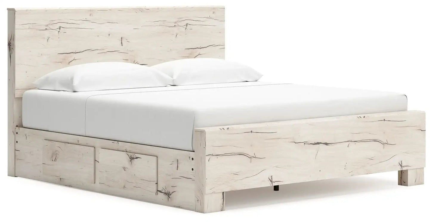 Lawroy - Panel Bed With Storage, Queen, Beige