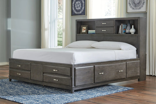 Caitbrook - Storage Bed With Drawers, Queen, Gray