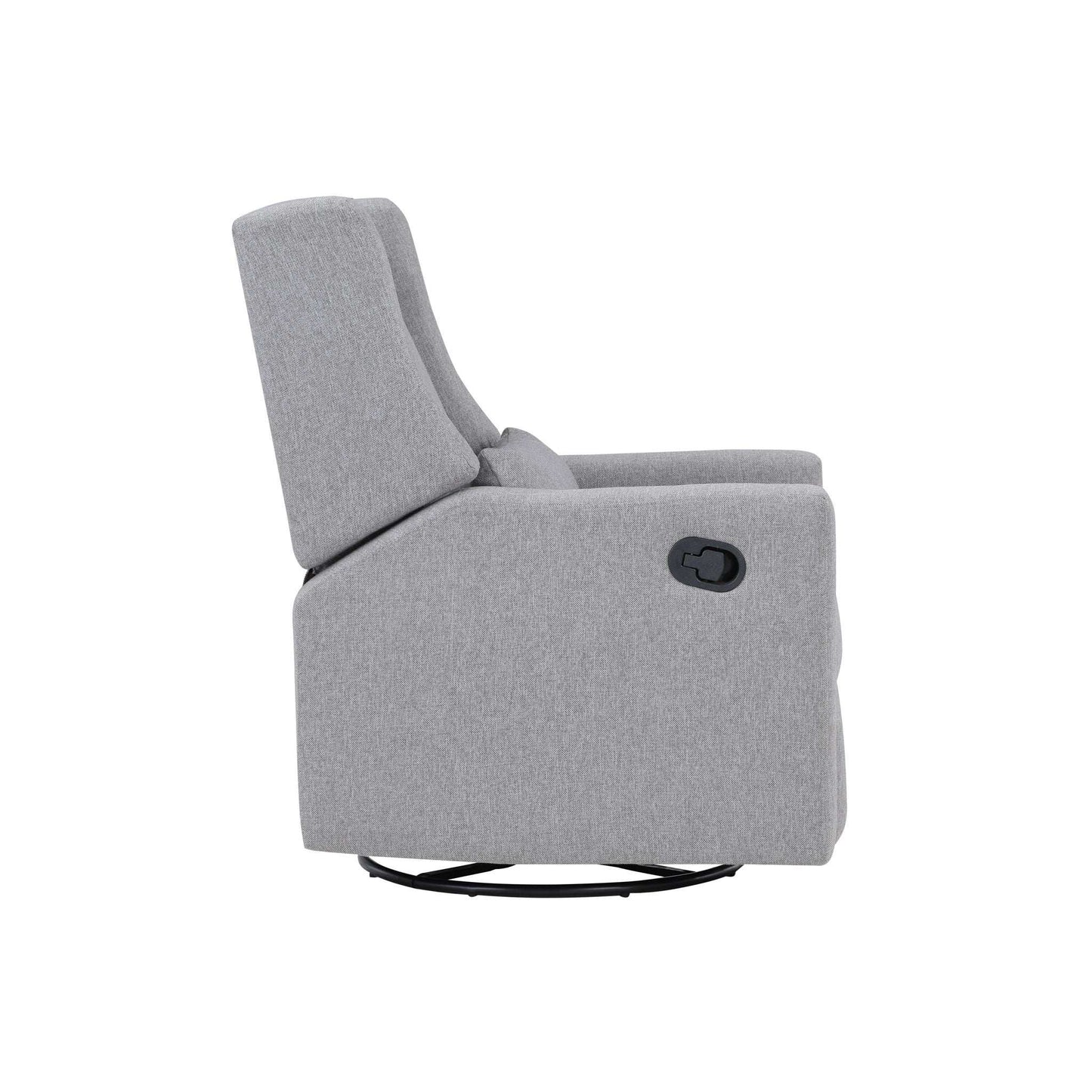 Pronto - Swivel Glider Recliner With Pillow, Dark Gray