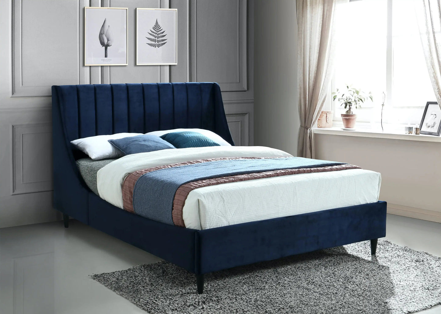 Eva - Velvet Bed, Twin, Green