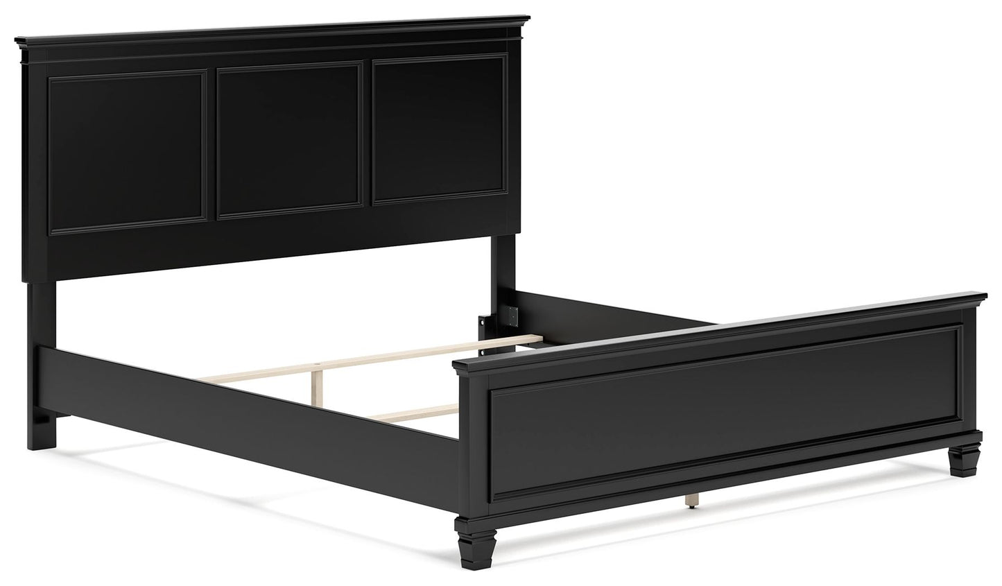 Lanolee - Panel Bed, Queen, Black