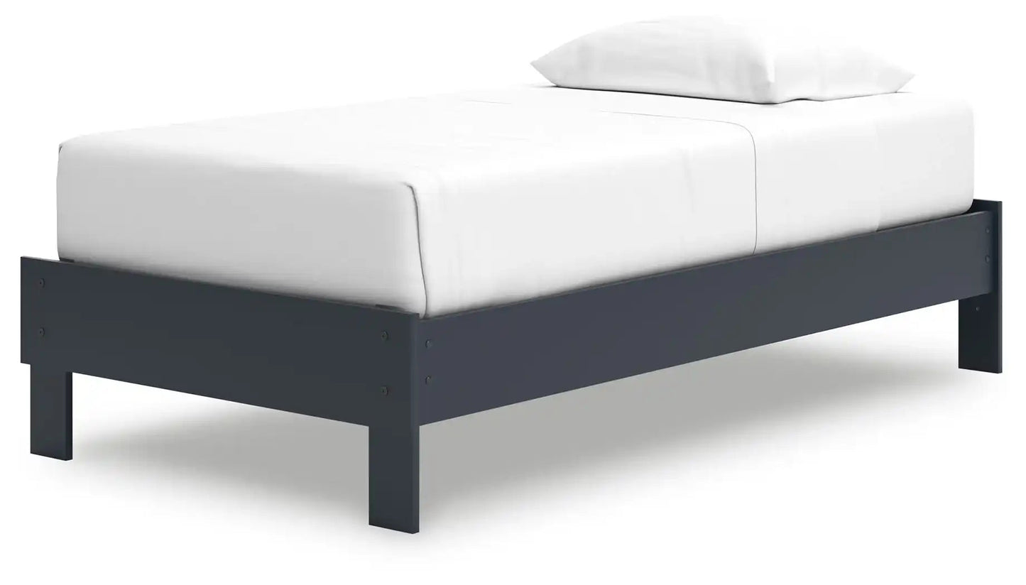 Simmenfort - Platform Bed, Twin, Blue