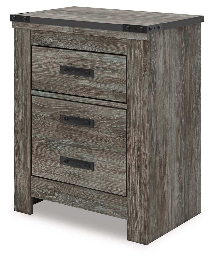 Frandern - Two Drawer Night Stand - Gray
