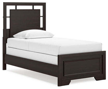 Covetown - Panel Bedroom Set, Dark Brown