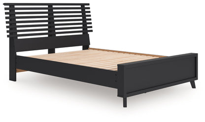 Danziar - Slat Panel Bed, King, Black