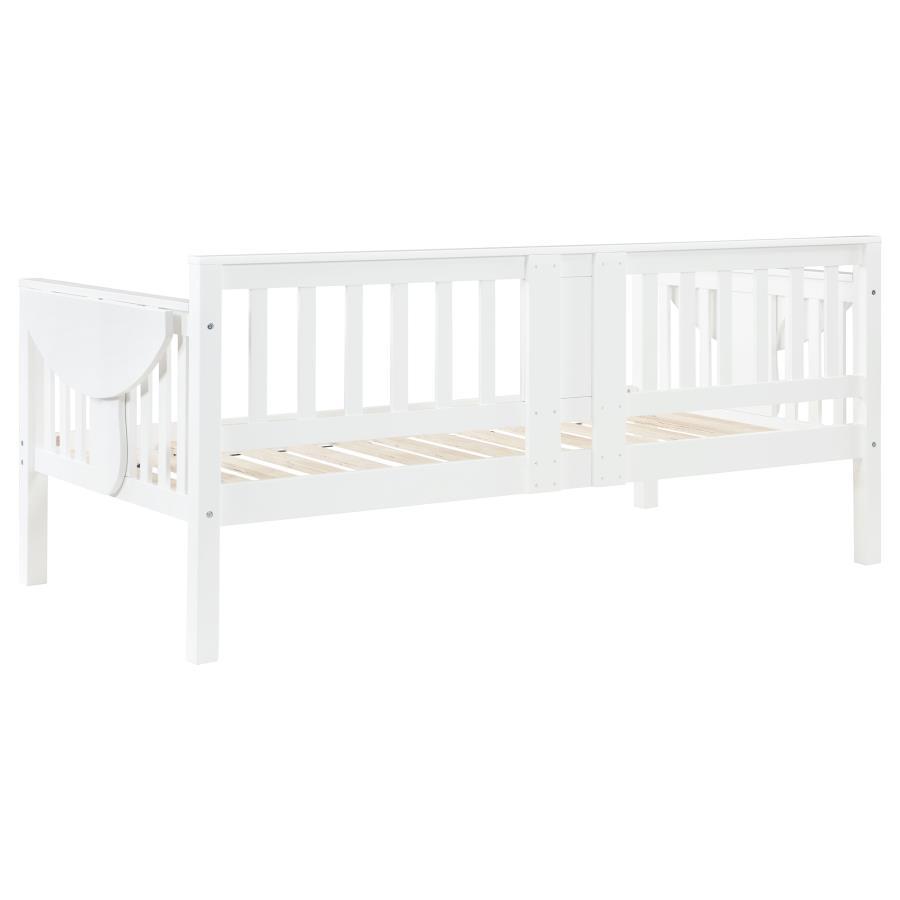 Bethany - Wood Daybed With Drop-Down Tables, White