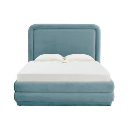 Briella - Velvet Bed, Full, Light Blue