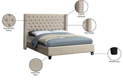 Ashton - Bed, Queen, Beige
