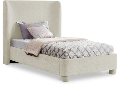 Penny - Chenille Fabric Bed, Full, Beige