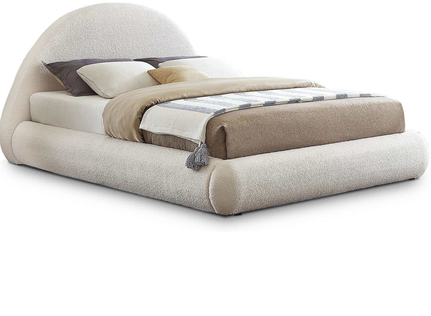 Rudy - Bed, Full, Beige