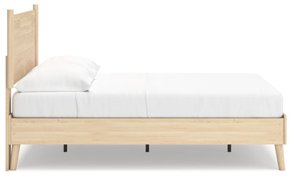 Cabinella - Platform Panel Bed, Queen, Beige