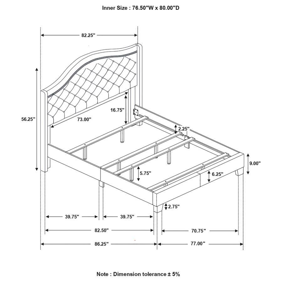 Sonoma - Upholstered Wingback Bed, Full, Dark Gray