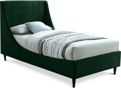 Eva - Velvet Bed, Twin, Green