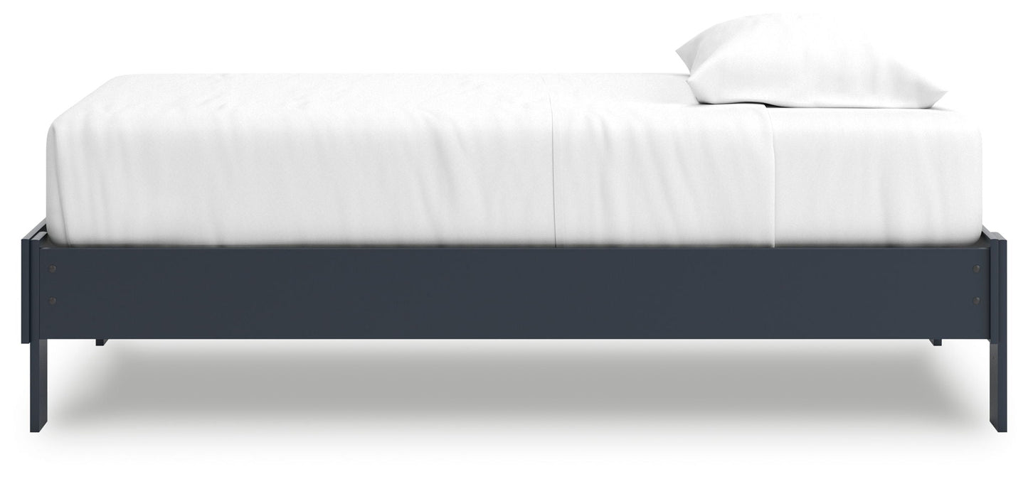Simmenfort - Platform Bed, Twin, Blue