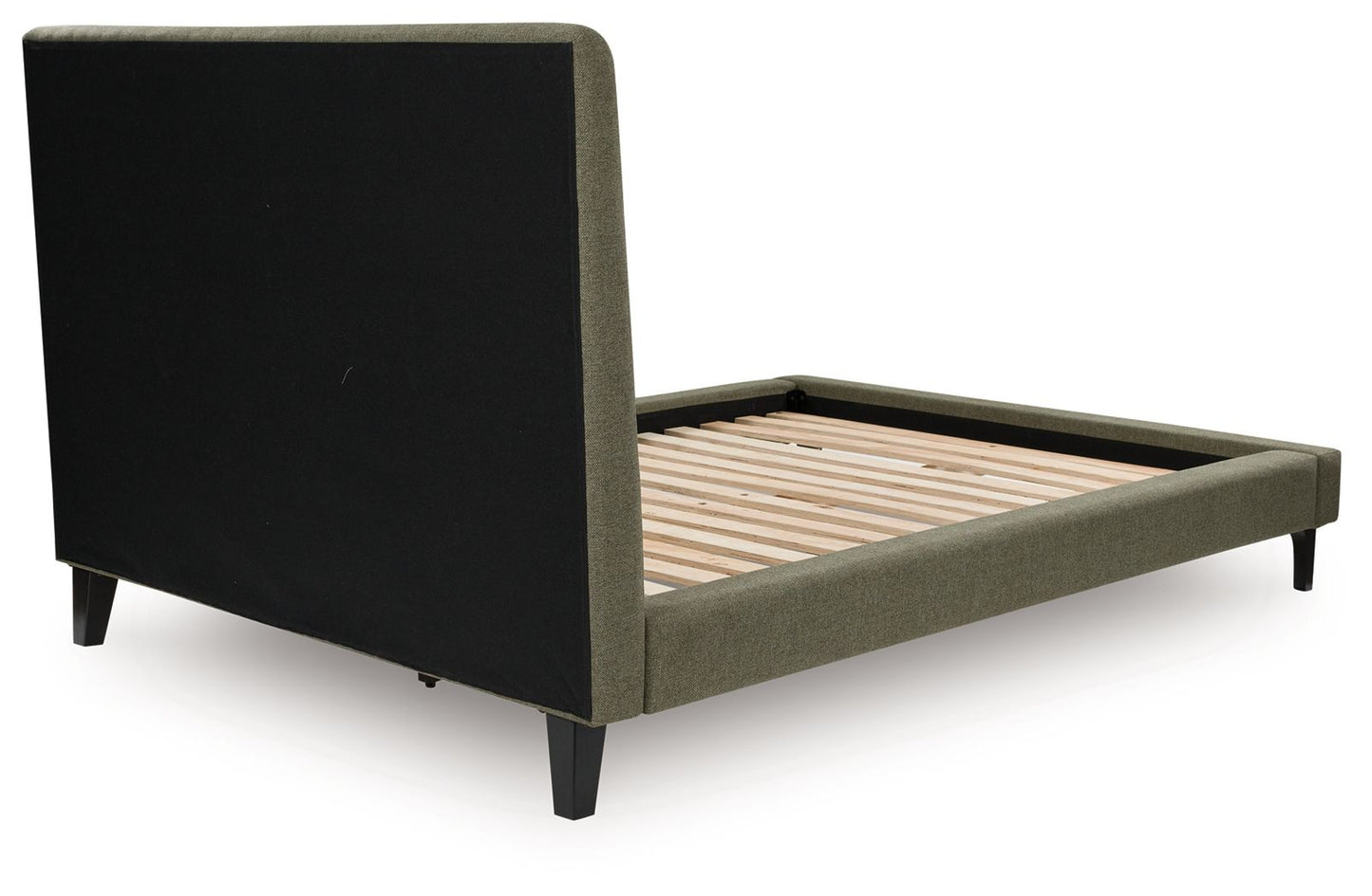 Chirason - Upholstered Bed With Roll Slats, King, Green