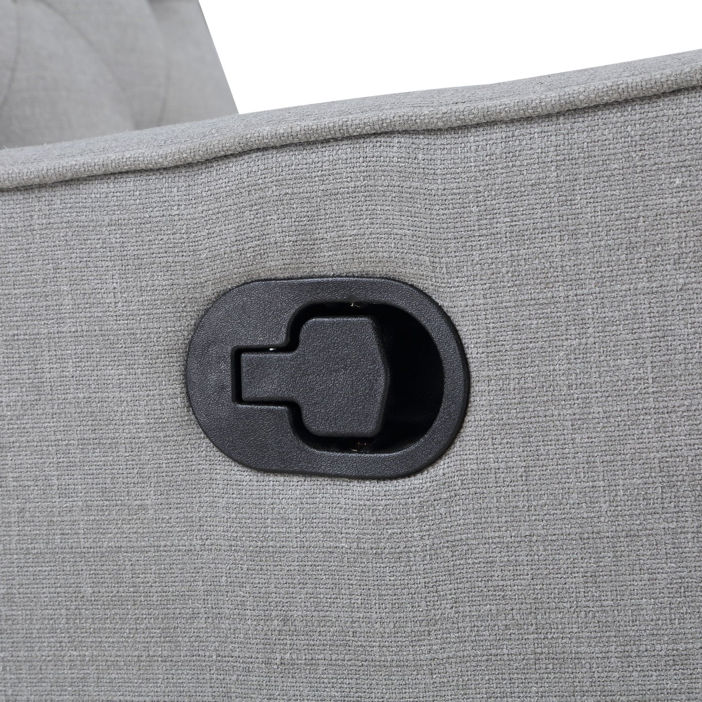 Milah - Gliding Swivel Recliner Tufted, Pearl Silver