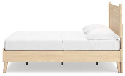 Cabinella - Platform Panel Bed, Queen, Beige