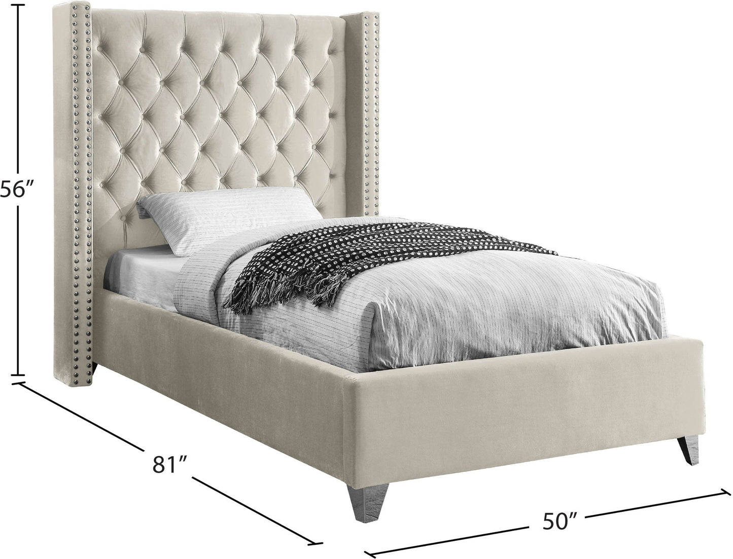 Aiden - Bed, King, Beige