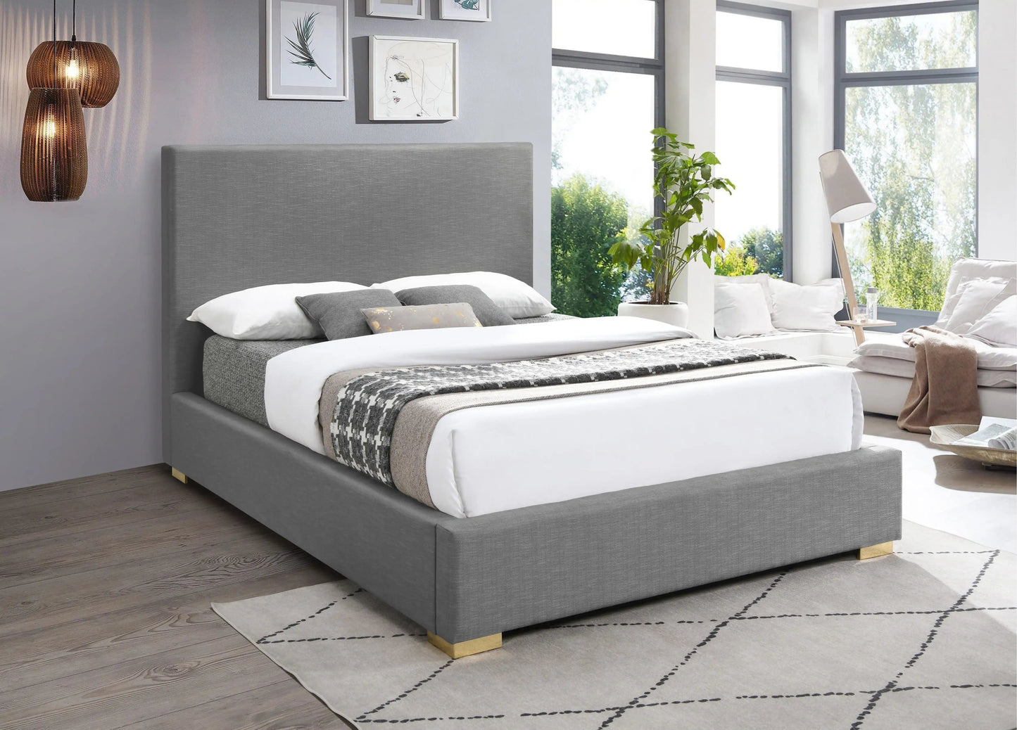 Crosby - Bed, Full, Beige