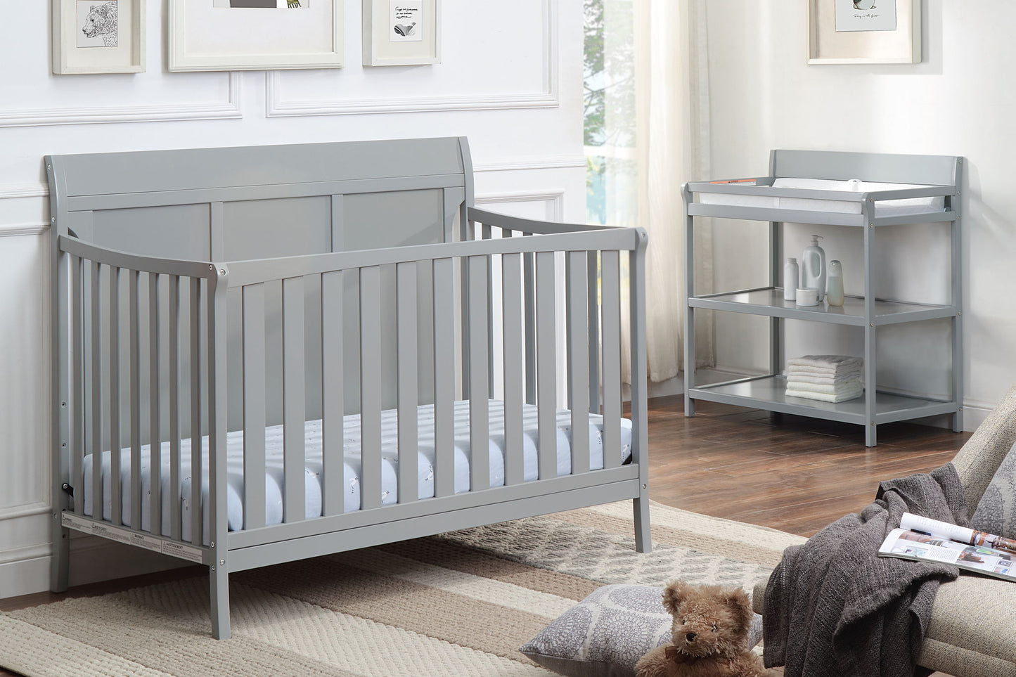 Shailee - 4-in-1 Convertible Crib, Dark Brown