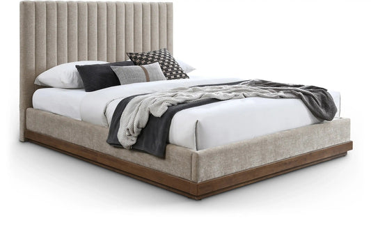 Emmet - Bed - Dark Brown Base, Full, Beige