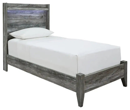 Baystorm - Panel Bed, Twin, Gray