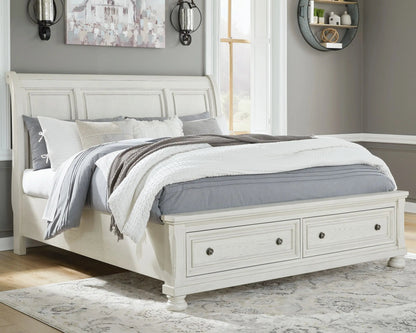 Robbinsdale - Sleigh Bed, King, White