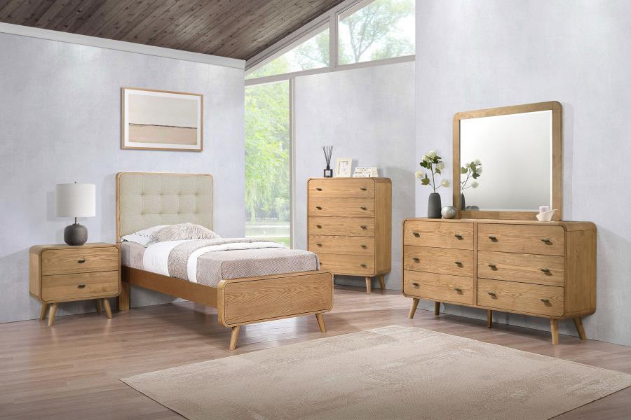 Robyn - Wood Panel Bed, California King, Dark Brown
