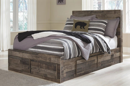 Derekson - Panel Bed, King, Dark Gray