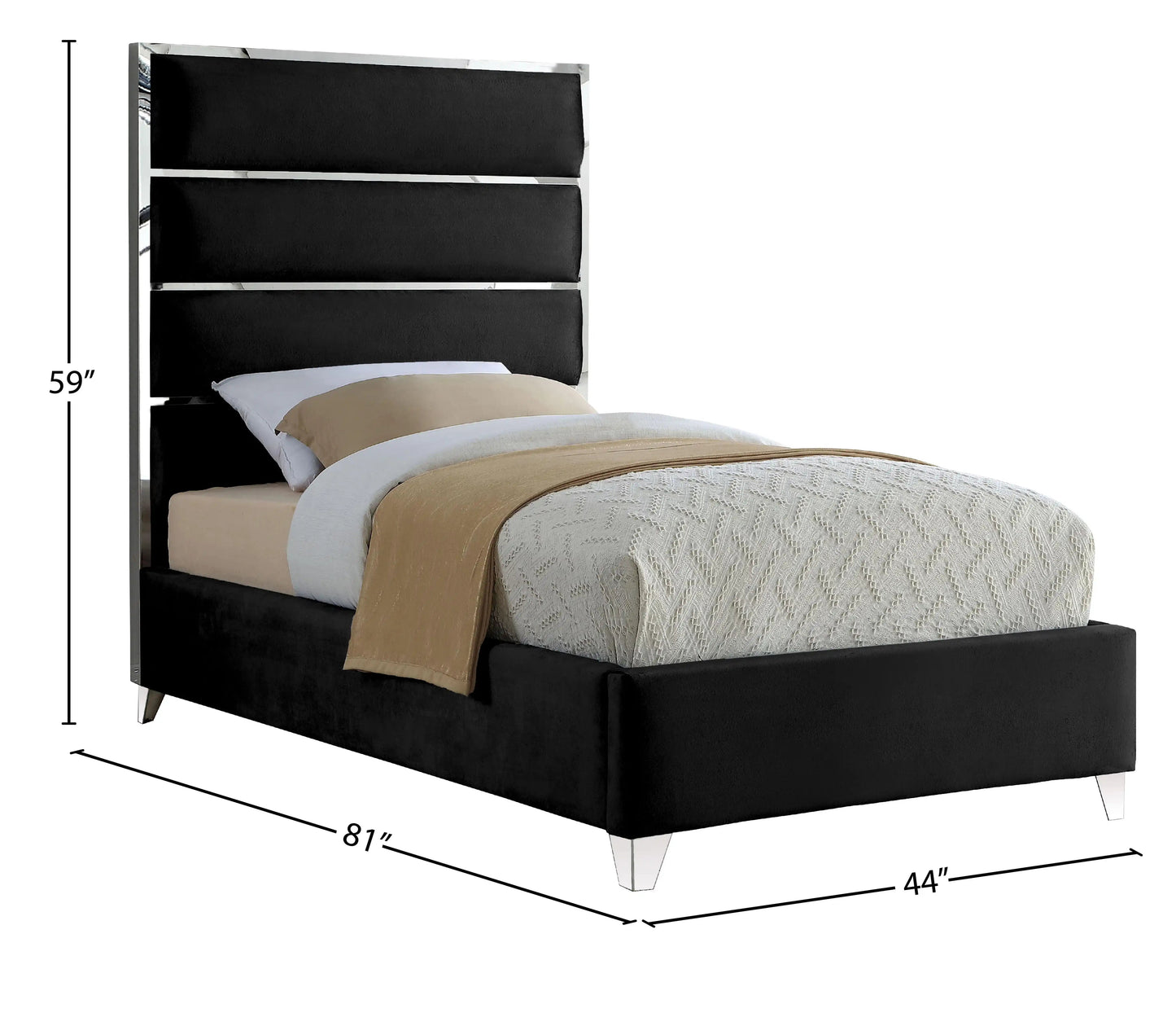 Zuma - Bed, Queen, Black