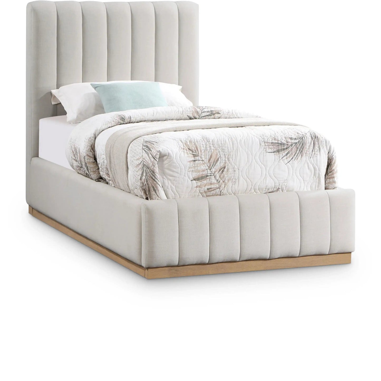 Lucia - Bed, Full, Beige