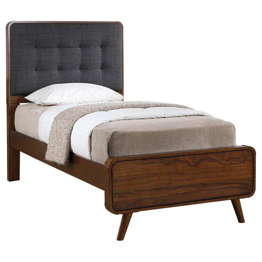 Robyn - Wood Panel Bed, California King, Dark Brown
