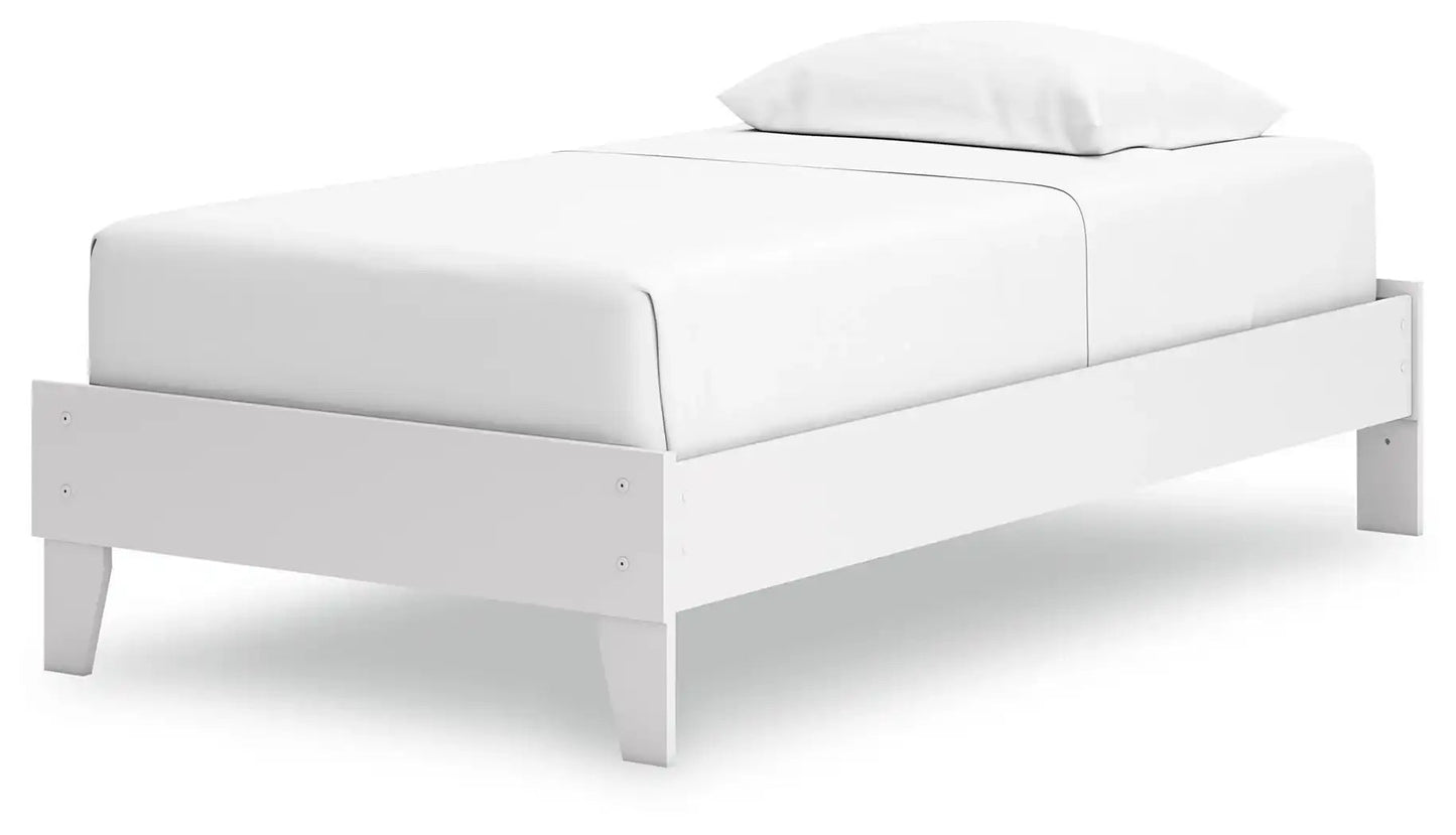 Hallityn - Platform Bed, Twin, White