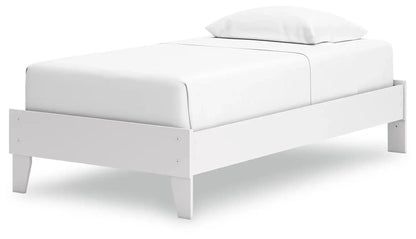 Hallityn - Platform Bed, Twin, White