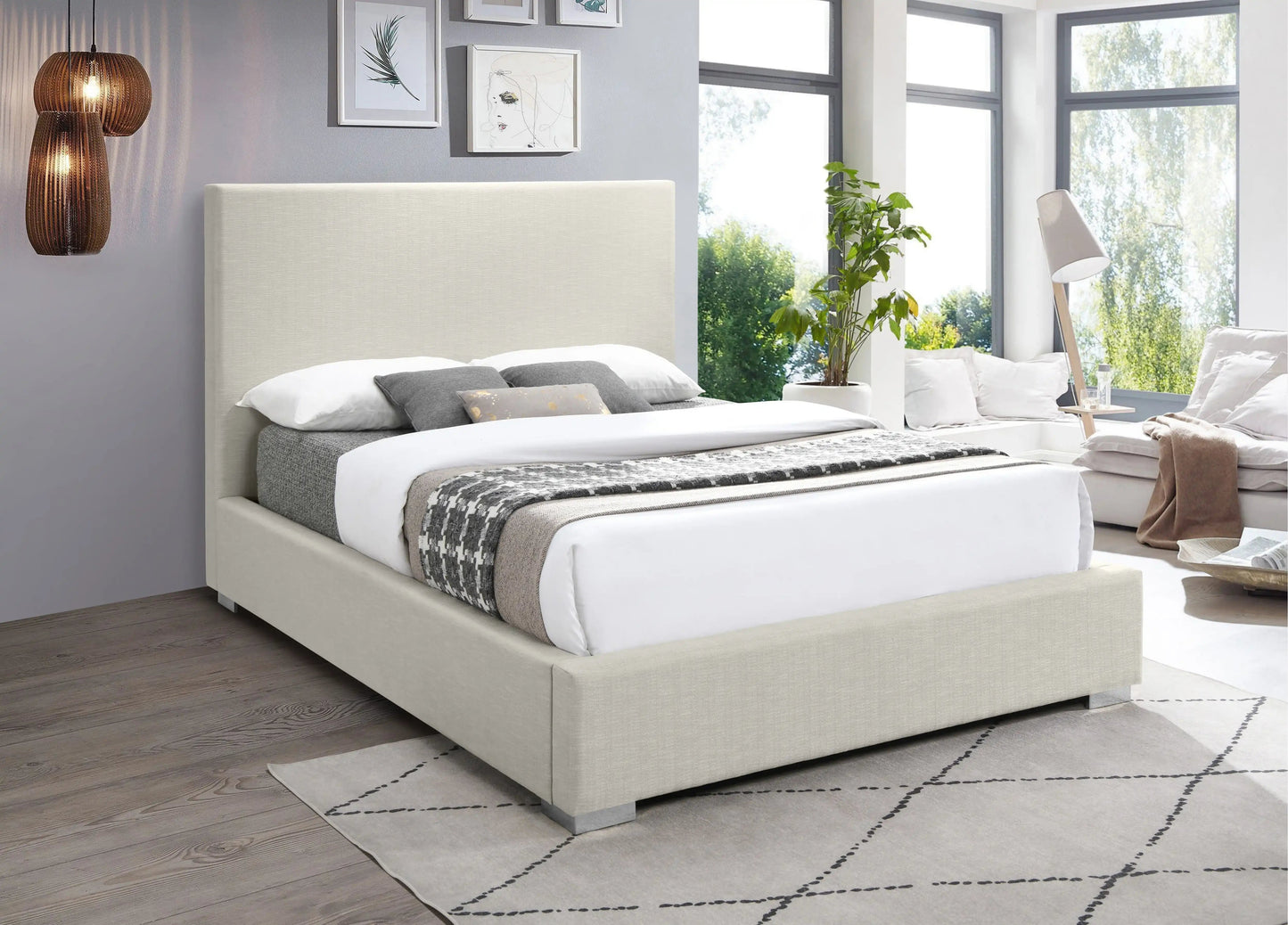 Crosby - Bed, Full, Beige