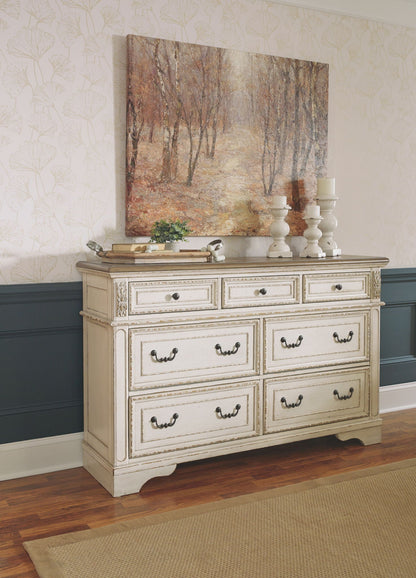 Realyn - Dresser, Mirror, White