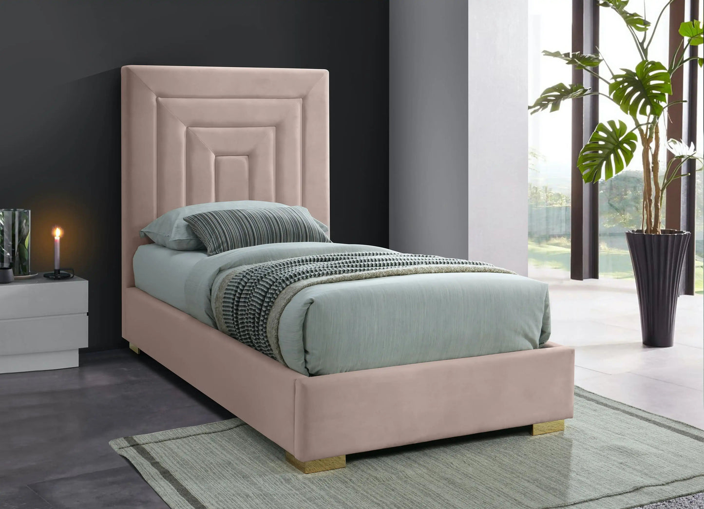 Nora - Bed, Twin, Dark Gray