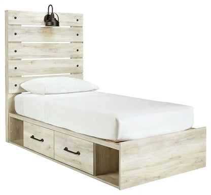 Cambeck - Panel Bed, Twin, Beige