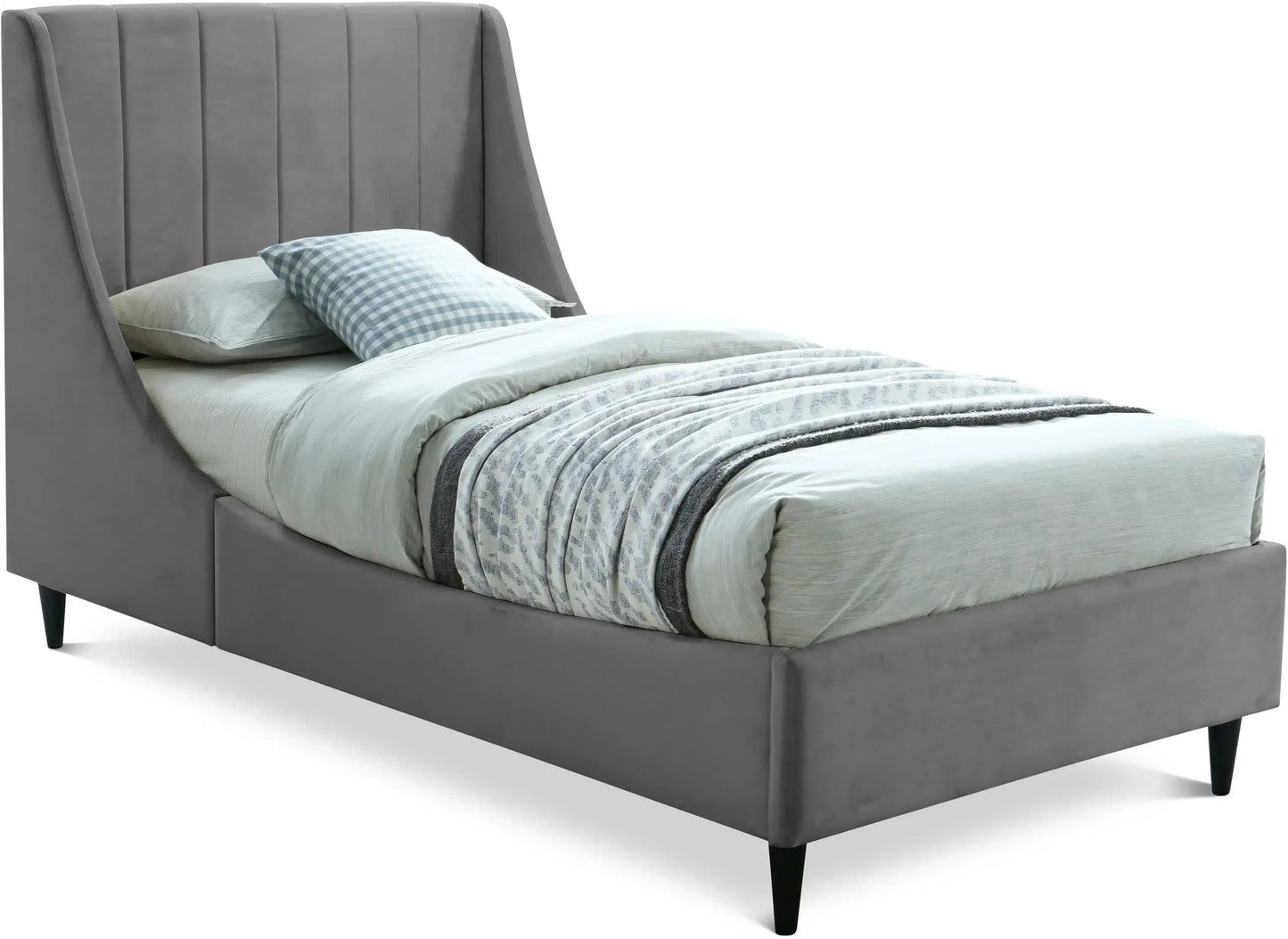 Eva - Velvet Bed, Twin, Green