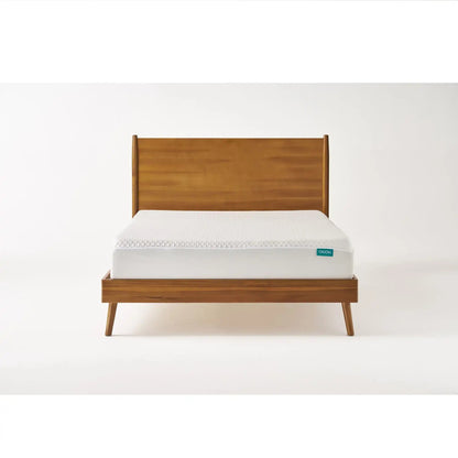 Okioki - Mid-Century Wood Bed, King, Light Brown