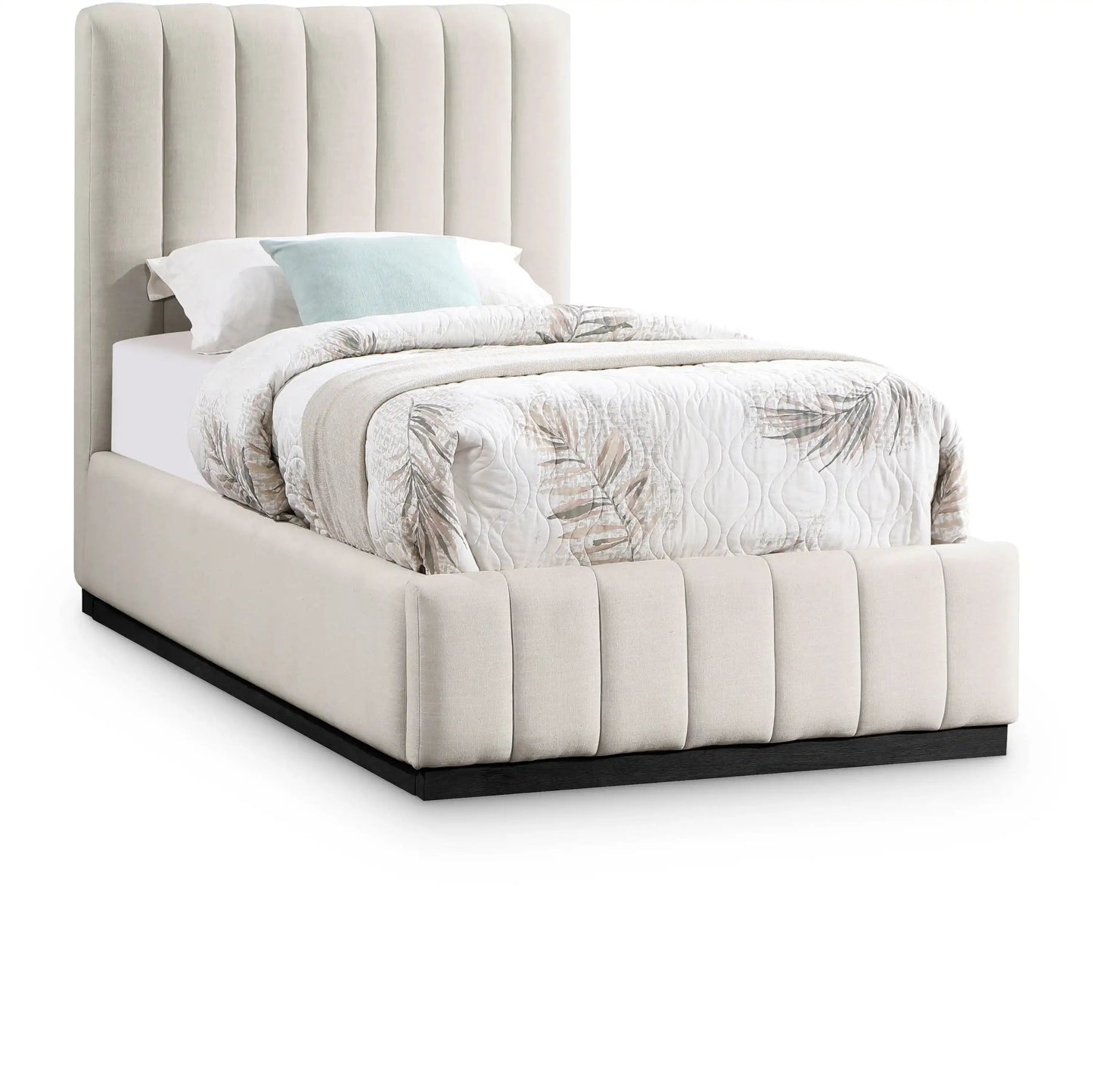 Lucia - Bed, Full, Beige