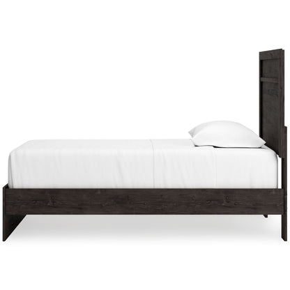 Belachime - Panel Bed, Twin, Dark Gray