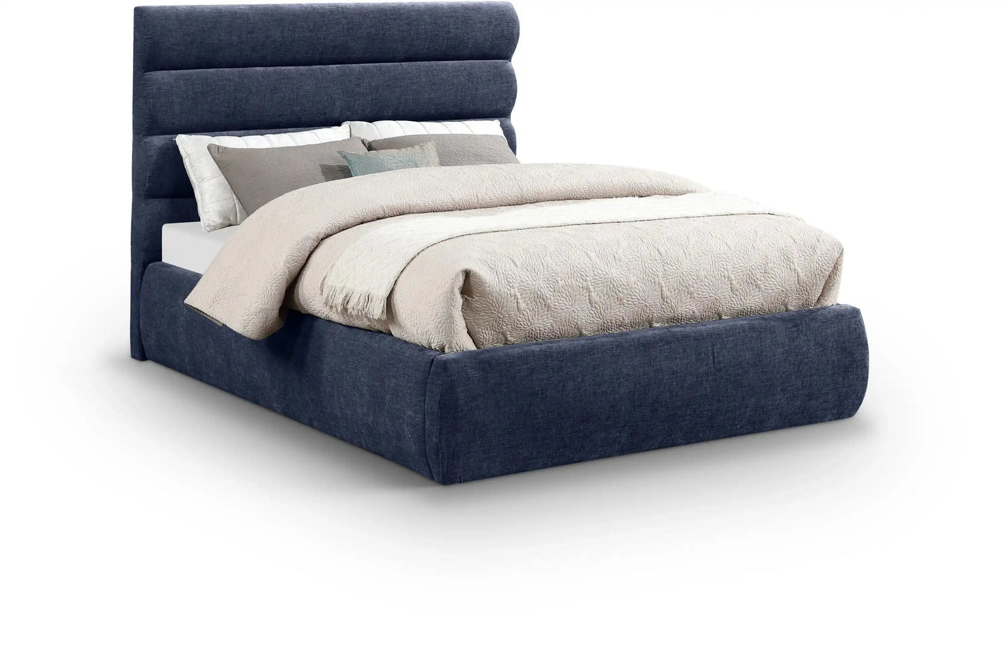 Adam - Chenille Fabric Bed With 52 Headboard
