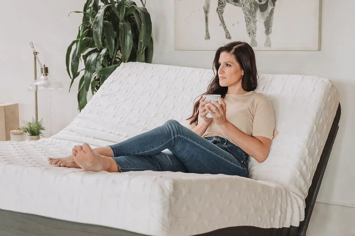 8 Gel Memory Foam Mattress, Full, White